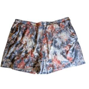 Live Well Lifestyle Pull On Shorts 26/28W 5.5" Inseam Tie Dyed High Rise